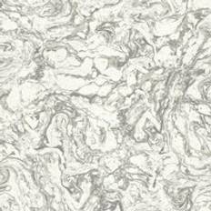 Wallquest Caspia Marble Silver Wallpaper Modern Contemporary Acrylic Coated