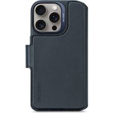 Apple iPhone 16 Pro Covers med kortholder Decoded iPhone 16 Pro Etui Leather Detachable Wallet Navy