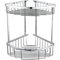 Corner Caddy Double Shelf Basket Rack