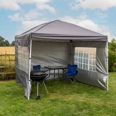 Rapid Pop Up Compact 3X3 Gazebo With Sides Grey