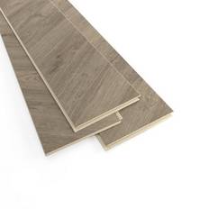 Flooring GoodHome Leyton Grey Herringbone Oak Effect Laminate Flooring Sample One Size