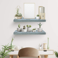 Blue Wall Shelves Sorbus Floating 24 Inch - Blue Wall Shelf