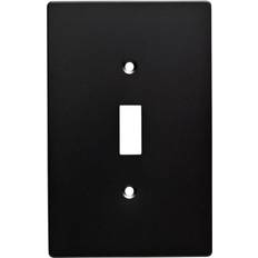 W32731-fb subway tile single switch cover plate Black