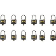 AB Tools 38mm Cast Iron Padlock With Hardened Shackle Padlock X 12