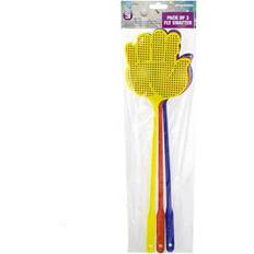 B&Q Pest Control B&Q 2 x 3 Pc Fly Swatters Swat Bug Mosquito Wasp Swatter Long Handle Indoor Outdoor