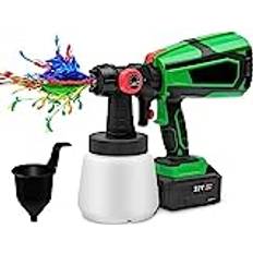 Violk 150W Cordless Paint Sprayer 1000ml Handheld HVLP with 3 Spray Patterns and 2 Battery, LED Light Spray Gun