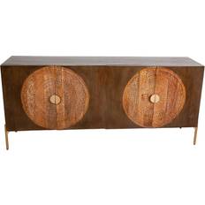 Romimex Brown Metal Mango Wood 175 x 80 x 40 cm Sideboard