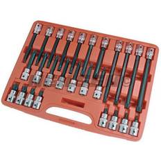 Set Socket Bits Neilsen CT0395 26 pc 1/2" Multi Spline Socket Bit