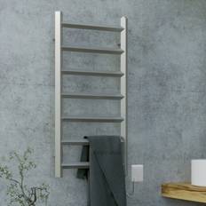 Heated Towel Rails Terma Electric Towel Rail, CRYSTAL 840/400 - 84cm H X 40cm W X 8.3cm D Grey