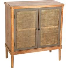 Romimex Blue Natural Rattan Pine 80 x 90 x 35 cm Sideboard