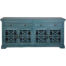 Romimex Blue Mango Wood 40 x 85 x 180 cm Sideboard