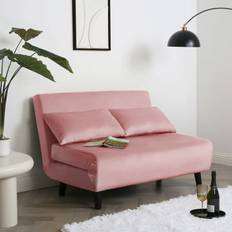 B&Q Furniture B&Q Small Double Bed In Pink Velvet 2 Seater Sofa
