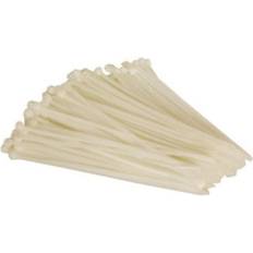 Bridas Perel Conjunto de empates de cable de nylon 4.6x200 mm blanco, resistente a los rayos uv, 100 pcs