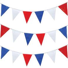 Blue Garlands & Confetti Shatchi SHATCHI 40M Giant UK Bunting Jubilee Red Blue White 80 Flags Union Jack Party Decoration