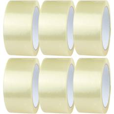 MantraRaj 48mm x 40M 6 Roll Clear Packing Tape Clear Packaging Tape for Packing Parcels, Boxes, Cartons, Postage, Moving House, Shipping, Office