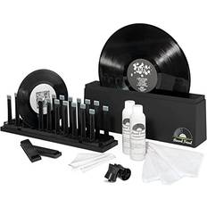 Big Fudge Vinyl Record Cleaner Kit - Cleaning Machine, Solution Fluid, Brush, Drying Racks