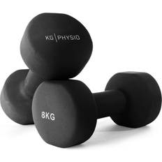 Neo Dumbbells Set Weights by KG Physio Neoprene-Coated Dumbbells, Sweat-Resistant Dumbellsweights Set with Anti-Roll Technology, Dumbbell Set with