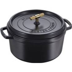 Cookware Staub La Cocotte 28 cm round Cast iron Buster Punch black - 7qt with lid 6.75 L 28 cm
