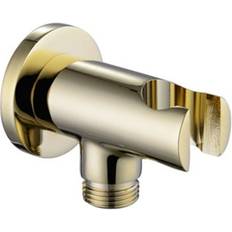 Gold Shower Head Holders ENKI Round Solid Brass Shower Head Holder O05