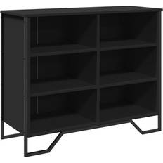 Metal Cabinets vidaXL Black 91 x 35.5 x 74.5 cm Engineered Wood Sideboard