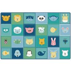 Kid's Room Carpets for Kids Baby Animals Patchwork 4' x 6' Rectangle KIDSoft Carpet