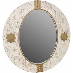 Alexandra House Living Golden Mango Wood 1 x 80 x 80 cm Wall Mirror 80x80cm