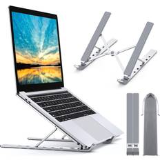Babacom Laptop Stand, Aluminum Portable Laptop Cooling Desk Holder, 5-Levels Adjustable Notebook Riser Mount, Ventilated Computer Stand, Compatible with