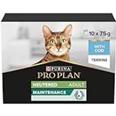 Pro Plan Purina Våt Kattmat Steriliserad Vuxen Terrin Torsk 4-pack med 10 Påsar Om 75 g