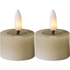 Flamme Flow Värmeljus LED 2-Pack Beige Stearinljus