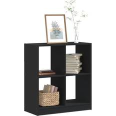 Black Book Shelves vidaXL Black 68.5 x 32 x 75 cm Engineered Book Shelf