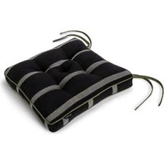 Stripes Chair Cushions Habitat Woven Stripe of 2 Seat Chair Cushions Black