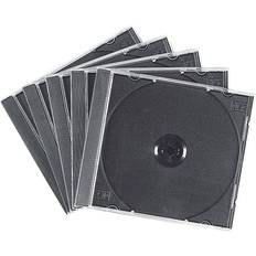 Optical Storage Staples Standard Jewel Cases for CD, Black Plastic 30026-CC