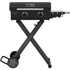 Grills 22" Performance Series Folding Cart 2 Burner Portable Propane Gas Griddle, Black 463711223