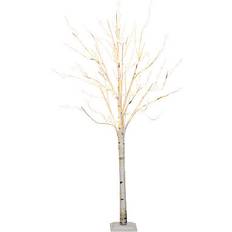 Nearly Natural 6 ft Pre-Lit Artificial White Birch Artificial with 300 Warm White Led Lights Christmas Tree