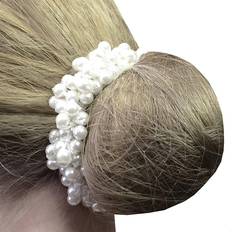 Equetech Pearl Beaded Scrunchie Ivory - White - One Size