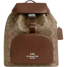 Coach Pace Large Backpack In Signature Canvas - Silver/Khaki/Saddle