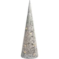 Geri Large LED Cone Silver Lightup Christmas Tree Ornament