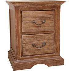 Teaks Bedside Tables Lyon French Sleigh Weathered L40 x W50 x H60 cm Bedside Table