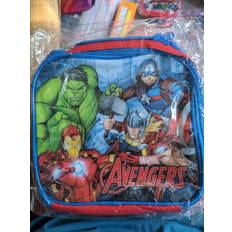 Polyester Baby Bottles & Tableware Marvel avengers character kids boys lunch bag with side mesh pocket & shoulder