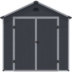 Cheshire 8 x 6 Double Door Plastic Shed Dark (Building Area )