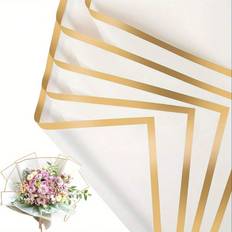 Shein Gift Wrapping Papers Korean Style White/Gold 20-pack