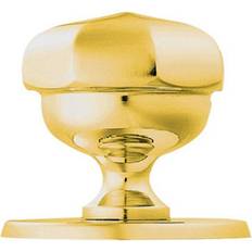Doorknobs Loops 78mm octagonal large centre door knob victorian polished brass outdoor handle