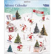 Advent Calendars Caltime Skiing santa advent calendar caltime 230 x 230 mm with env