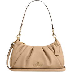 Coach Teri Shoulder Bag With Ruching - Gold/Tan