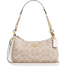 Coach Teri Shoulder Bag In Signature Canvas - Gold/Sand/Chalk