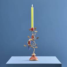 Gold Candlesticks WERNS Parrot Red/Gold Candlestick 33cm