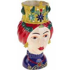 WERNS Sicilian Female Bust Red/Yellow Vase 35.5cm