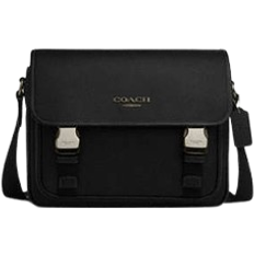 Black Messenger Bags Coach Racer Messenger - Smooth Leather/Gunmetal/Black