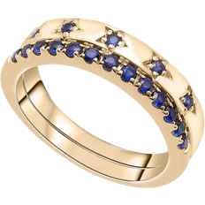 Macy's Stack Rings Set - Gold/Sapphire