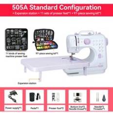 Sewing Machines DEWIN 505A machine purple button British regulations 220V expansion board press 11 -piece set 97 needle wire bag